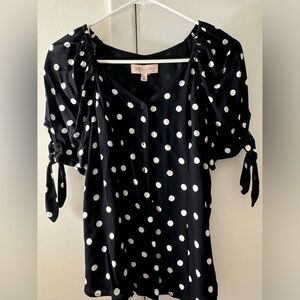 Philosophy Black & White Polka Dot Blouse Size XS